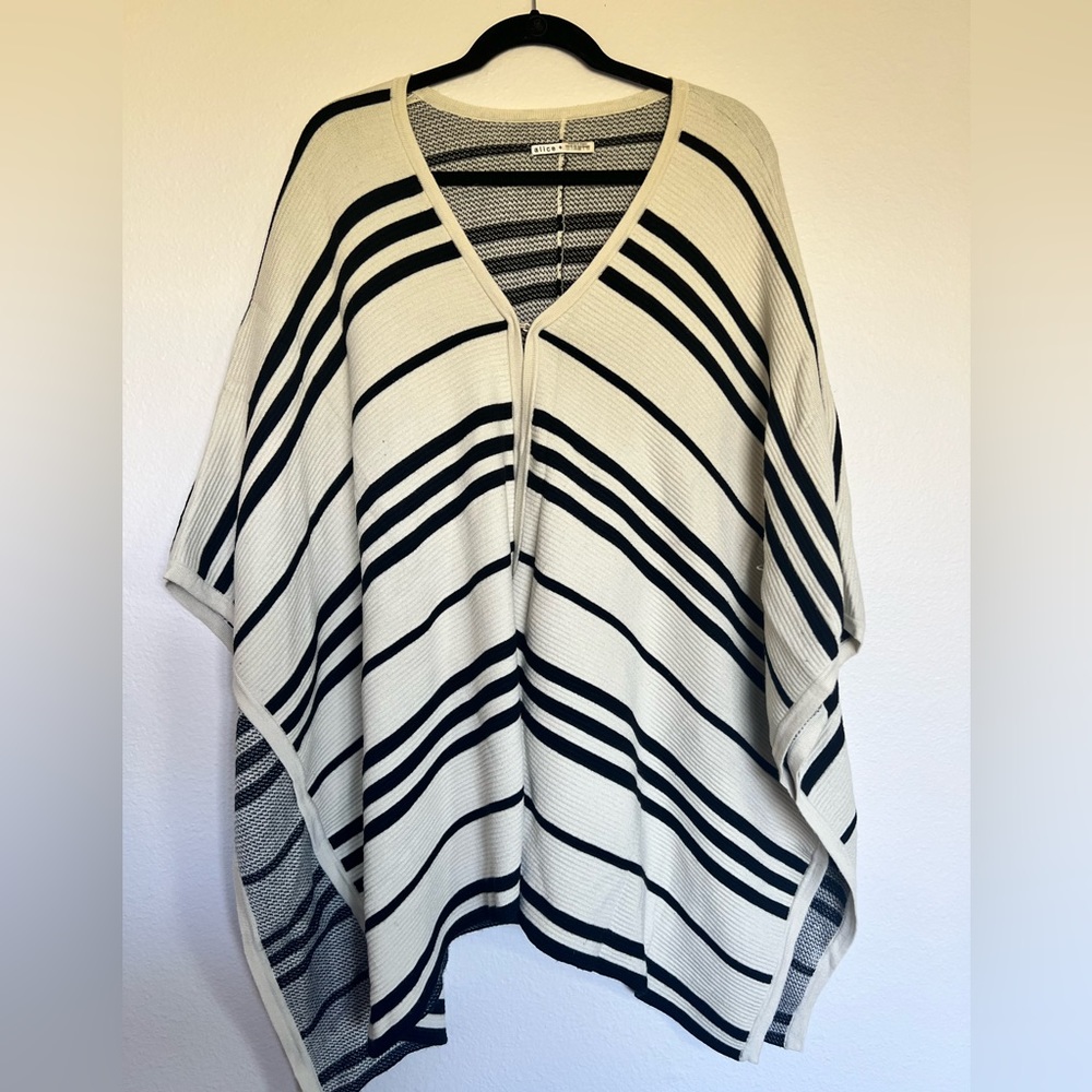 Alice and Olivia poncho with front fastening